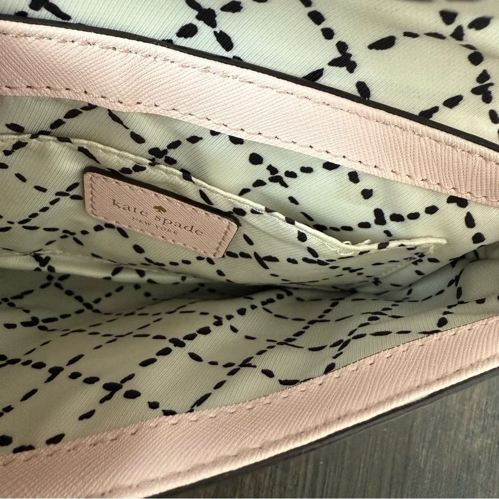 Chic Blush Crossbody Bag with Gold Accent